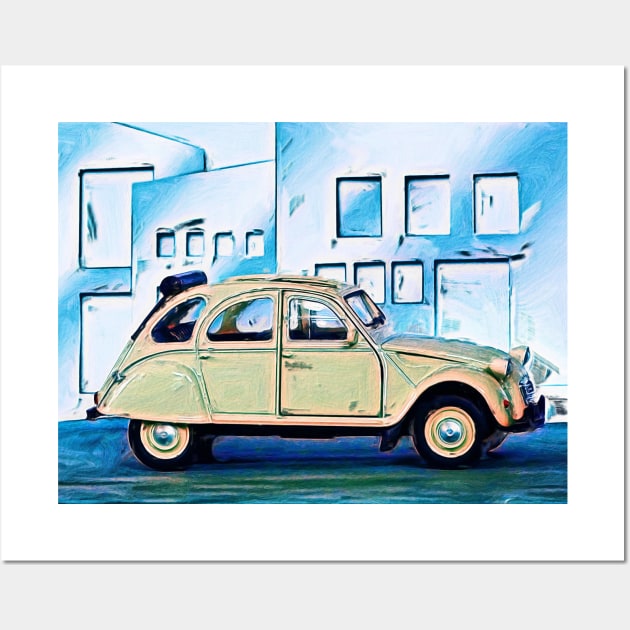 French Car 2CV Wall Art by DeVerviers